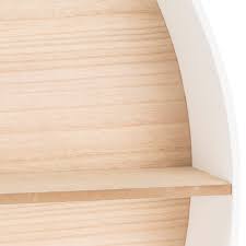 * our shelving unit is available in custom finishes and sizes. Round Wooden Shelf Unit