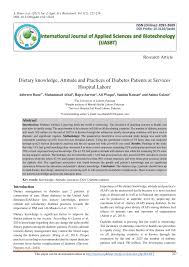 Pdf Dietary Knowledge Attitude And Practices Of Diabetes