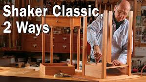 Follow the free woodworking plans at the link to build your own. Shaker Classic 2 Ways Finewoodworking
