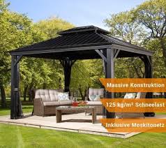 Sojag Aluminium Pavillon Gazebo Messina 10x12 Inkl Moskitonetz 298x363 Cm Mygardenhome Pavillon Ideen Moskitonetz Und Pavillon