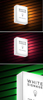 Light Box Display Signage Psd Mockup Graphicsfuel In 2020 Light Box Display Signage Lightbox Signage
