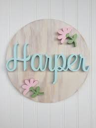 Round Name Signwood Name Sign Nurserynursery Name Etsy Wood Name Sign Name Signs Baby Signs