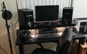 Work In Progress Black To Basics Music Studio Desk Ikea Hackers Home Studio Desk Studio Desk Home Studio Music