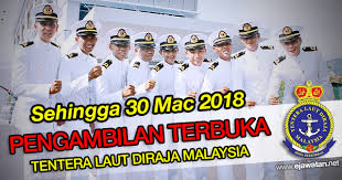 Isi kandungan pengambilan perajurit muda tentera darat siri 193 tahun 2020 (lelaki) borang permohonan tentera darat online januari 28, 2018 at 11:47 pm. Pengambilan Terbuka Tentera Laut Diraja Malaysia Tldm 30 Mac 2018 Jawatan Kosong 2020