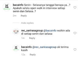Jadi untuk menulis surat lamaran kerja di cafe harus jelas posisi apa yang dilamar, apa saja yang dilampirkan dan biodata singkat dari pelamar. Open Walk In Interview Setiap Senin Selasa Di Sarirasa Group Sate Khas Senayan Dibacaonline