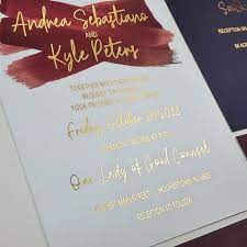 Custom Design Gold Foil Wedding Invitation Watercolor Foil Etsy Foil Wedding Invitations Foil Print Invitation Wedding Invitations