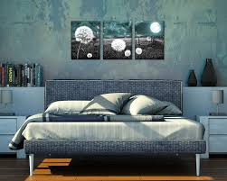 Click the image for larger image size and more details. Buy Aburaeart Dandelion Wall Art Farmhouse Bedroom Decor Bathroom Decorations Teal Artwork For Wall Moon Wall Art Oil Paintings On Canvas Framed Size 12x16 Inches X3 Pieces Online In Indonesia B08nsxq9nr