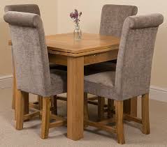 What are some of the most reviewed products in round dining room sets? Richmond 90 150 Cm Extending Oak Dining Table Chairs Set Washington Fabric Ebay