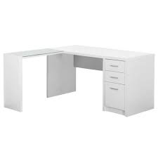Unbranded White Computer Desk Hd7136 The Home Depot In 2020 White Computer Desk White Desk Office White Corner Desk