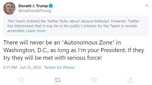 Donald trump has launched a feature on his website that allows his supporters to share his posts on twitter and facebook. Twitter Hides Abusive Tweet By Us President Donald Trump Targeting Protestors Technology News