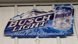 Busch Light Beer Tin Sign Graber Auctions