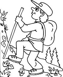 Summer Camp Hiking On Summer Camp Coloring Page Summer Coloring Pages Camping Coloring Pages Coloring Pages