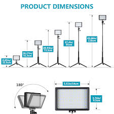 Neewer 2 Packs Dimmable 5600k Usb Led Video Light With Adjustable Tripod Stand Color Filters For Tabletop Low Angle Shooting Colorful Led Lighting Product Portrait Youtube Video Photography Neewer Photographic Equipment And