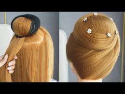 New Juda Hairstyle With Gown Hairstyles For Medium Hair Easy Bun Wedding Hairstyles Tut In 2020 Hairstyles For Gowns Medium Hair Styles Wedding Hairstyles Tutorial