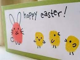 Pick your favorite colors and make a card that will be remembered for years to come. Cute Easter Card Idea For The Kids To Make Osterkarten Basteln Osternest Basteln Basteln Fruhling Ostern