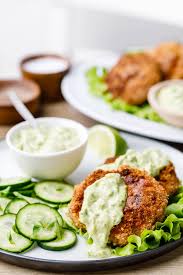 To make the garlic aioli Keto Salmon Cake Patties With Avocado Lime Dressing Keto Pots