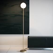 Safavieh garden sphere floor lamp in gold with cotton shade. Stem Single Sphere Floor Lamp Sphere Floor Lamp Floor Lamp Lamp
