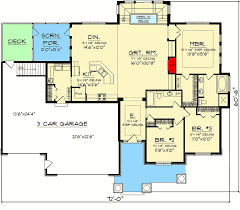 Whether you begin from one of our model plans or start from scratch, we help design and build the house of the main floor of this features a master suite on side and two bedrooms and full bath on the other. Plan 89874ah Rambler With Finished Lower Level Basement House Plans Rambler House Plans Large Garage Plans