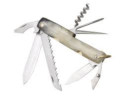 Multifunction Knife Le Retro True Horn Handle Baladeo Knife Leather Sheath Retro