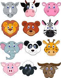 Animal De La Historieta Icono Cabeza Cartoon Animals Animal Heads Animal Cutouts