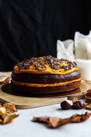 Was haben pharaonen mit pyramiden zu tun. Herbstlicher Schokokuchen Mit Kurbiscreme Veggie Jam