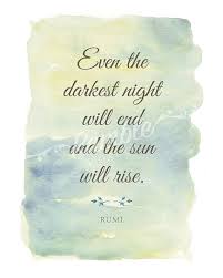 Rumi Quote Poster Inspirational Typography Home Decor Darkest Night Print At Home Instant Digital Download Rumi Quotes Encouragement Quotes Words
