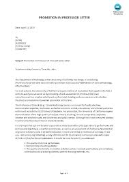 Are You Looking For A University Professor Promotion Acknowledgment Letter Check Out This Sample Promotion In Pofessor Of Clinical Xseries Letter Tem