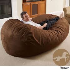 Faux Suede 8 Foot Lounger Recliner Kids Tv Dorm Room Large Bean Bag Lounge Chair Bean Bag Chair Bean Bag Lounge Chair Furniture