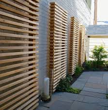 Wooden Slat Walls For Growing Climbing Vines Modern Landscaping Backyard Fence Design