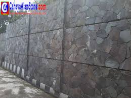 New outdoor pilar pagar lampu batu alam taman rv. Jenis Batu Alam Untuk Dinding Pagar Depan Rumah Jual Batu Alam