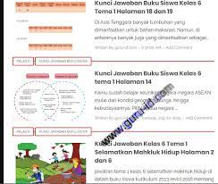 Hasil dari operasi hitung di atas adalah …. Kunci Jawaban Buku Siswa K13 Kelas 6 Tema 1 Info Pendidikan Terbaru