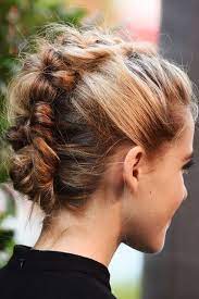 Kiernan Shipka S Genius Braid Hack Wins The Updo Game Prom Hairstyles For Short Hair Short Hair Updo Braids For Short Hair
