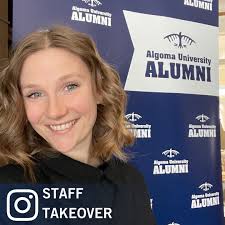 Hello #AlgomaUAlumni! 👋 My name is Hilary Prouse (she/her) and I am the  new Alumni and Events Coordinator for the Alumni & Advancement Office at  @algomau! 🎓 Today I'm taking over the @