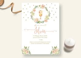 Invito Prima Comunione Invio Whatsapp Invito Comunione Digitale Biglietto Comunione Da Stampare Invito Comunione Bambina Fiori Oro E Rosa Inviti Per Battesimo Battesimo Etichette Bomboniera