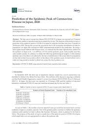 Pdf Prediction Of The Epidemic Peak Of Coronavirus Disease In Japan 2020
