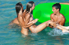 CDM 735 Nudist Fun with Green Waterfloater | MOTHERLESS.COM ™