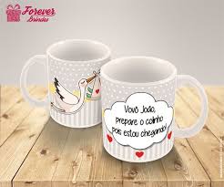Neste dia dos avós quero agradecer por tudo. Caneca De Porcelana Para Avos A Espera De Um Bebe Forever Brindes