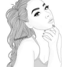 All you need is photoshop (or similar), a good photo, and a couple of minutes. Tumblr Girl Coloring Pages