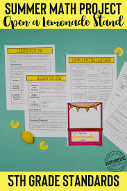Math Project Based Learning For 5th Lemonade Stand Fractions Decimals Project Based Learning Math Project Based Learning Math Projects