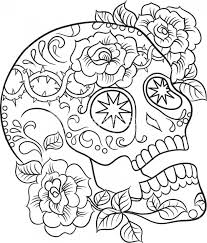 On many of these pictures, the skulls are decorated with flowers. Get This Sugar Skull Coloring Pages Free For Adults 24631