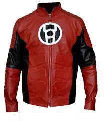 Jasperz Gardner S Red Lantern Leather Jacket Synthetic Faux Leather Inspired Dc Comics Red Cool Jackets For Men Jackets Men Fashion Leather Jacket Men Style