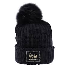Black Gold Foil Cuffed Pom Beanie Black Pom Love Your Melon Love Your Melon Pom Beanie Beanie