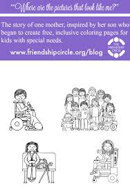 You can search several different ways, depending on what information you have available to enter in the site's search bar. Free Inclusive Coloring Pages For Kids With Special Needs Friendship Circle Special Needs Blog