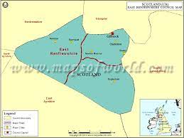 East Renfrewshire Area Map East Renfrewshire Map – Mapsofworld.com