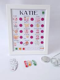 Unique Personalised Pre School Magnet Reward Chart With