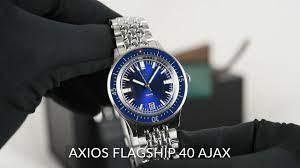 Their newest creation, the flagship, is a colorful take on the vintage inspired dive watch. Axios Flagship 40 Ajax Seriouswatches Com