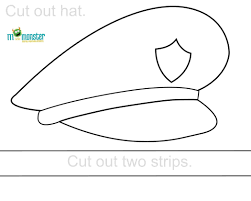 Police Hat Printable M Is For Monster Police Hat Police Activities Community Helpers Preschool