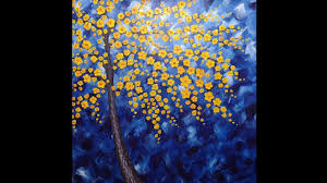 Arbre En Relief Au Couteau Peinture Acrylique Facile Peintures Acryliques Faciles Peinture Acrylique Peinture