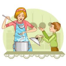 Elige uno de los dibujos de cocinas para imprimir y pintar. Familia Cocinando Vectores Ilustraciones Y Graficos 123rf