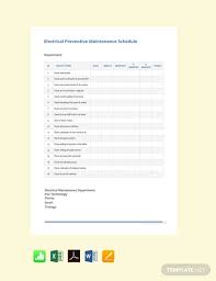 Now, we will put the conditional formatting on pending cell, if number of pending cells is zero. Electrical Preventive Maintenance Schedule Template Pdf Word Excel Apple Pages Google Docs Google Sheets Apple Numbers